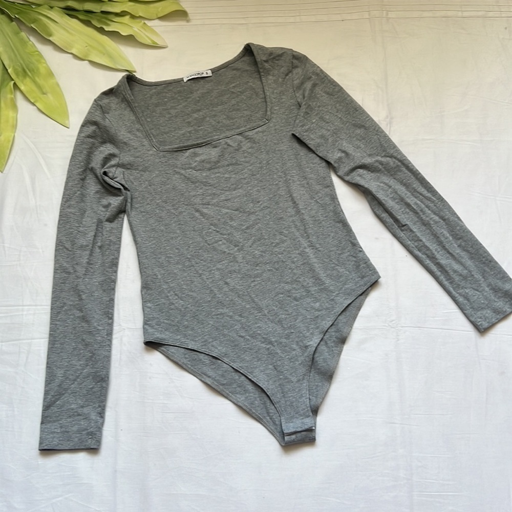Mangopop Square Neck Long Sleeve Bodysuit - Picture 2 of 6